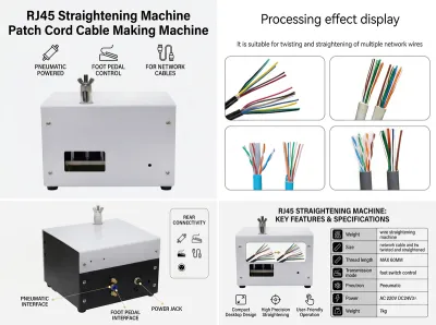 Машина для выпрямления RJ45, оборудование для производства патч-кордов JW-P08