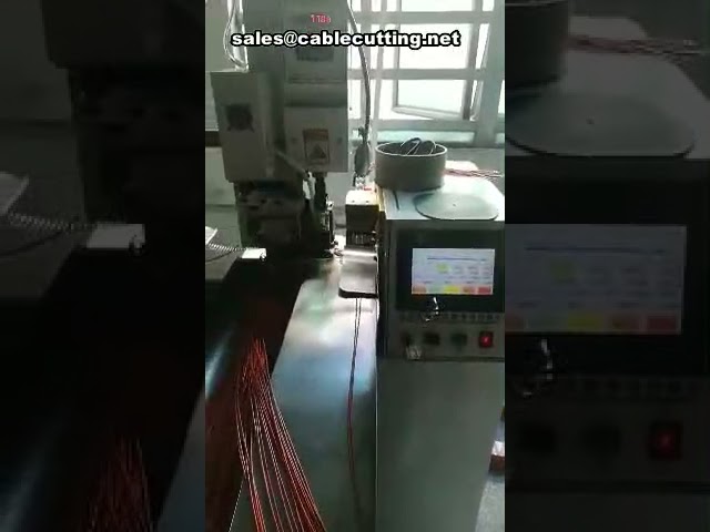 Полностью автоматическая машина для резки, зачистки и обжима проводов с обжимом с двух концов