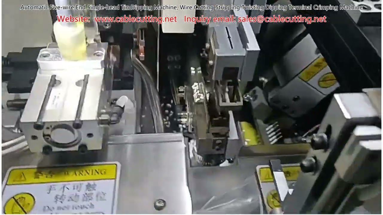 Automatic Five-Wire End Single-Head Tin Dipping Machine for Wire Cutting, Stripping, and Twisting