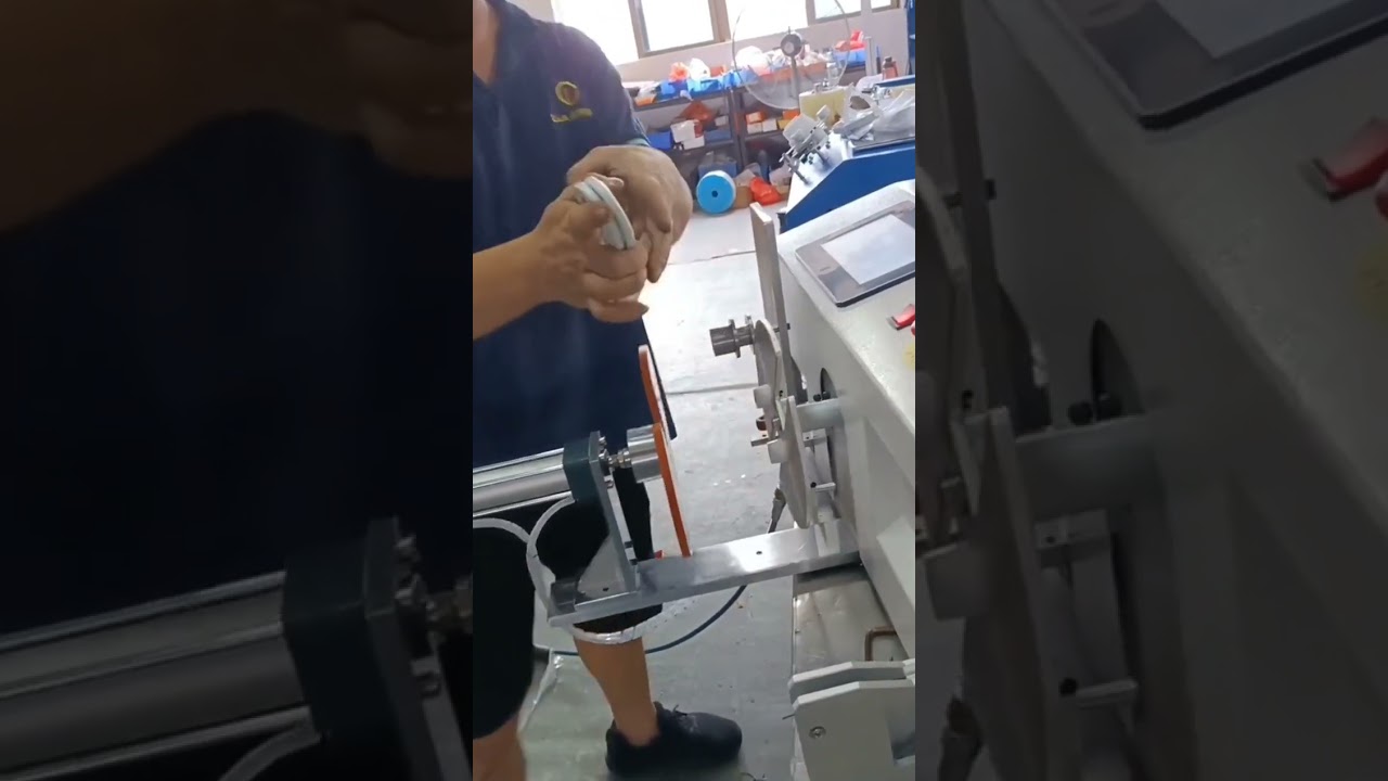 Автоматическая намотка и обвязка кабелей данных #завод #оборудование