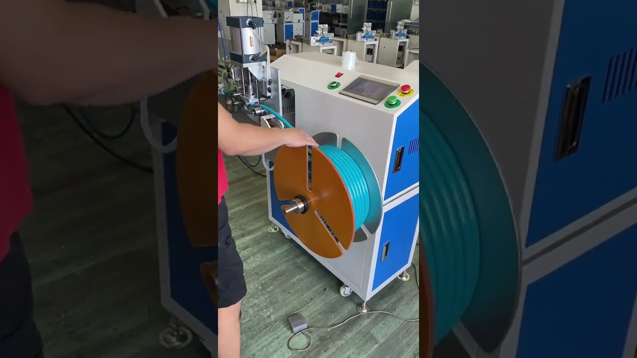 124 High Pressure Air Hose Coiling Machine for 16mm OD, Efficient One-Person Operation