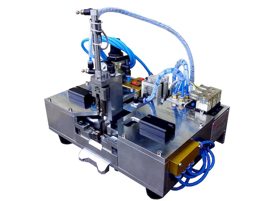 Станок для двусторонней зачистки проводов WPM-903 - Полуавтоматическая машина для зачистки проводов щеткой
